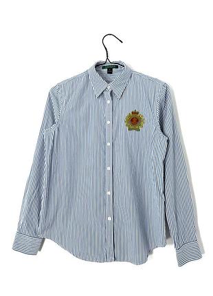 Рубашка в полоску с вышивкой lauren ralph lauren