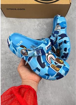 Тапки crocs x bape