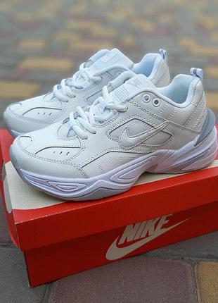 Nike m2k tekno белые с серым