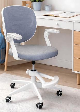 Кресло вращающееся детское с подставкой для ног perfect kids gray perfect home серый (pfh-092117)