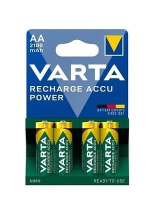 Акумулятор varta acchargeable aa 2100mah 4 шт нікель-металгідридна батарея для ігор і побутової техніки