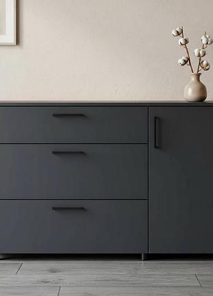 Комод doros торн антрацит 3ш/1д 135х51.6х80 (drs-012103)
