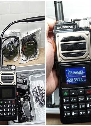 Комплект 2 шт baofeng uv-25 10w: повний набір + кабель програмування + тангенти + антени gooseneck
