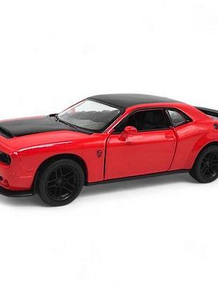 Машинка металлическая "kinsmart dodge challenger srt-demon" (красная)