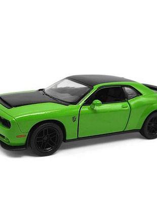 Машинка металева "kinsmart dodge challenger srt-demon" (зелена)