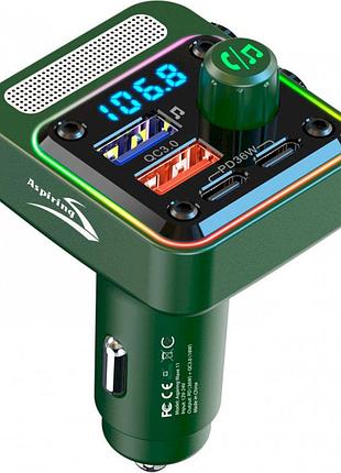 Fm-трансмиттер aspiring wave 11 wa.7002 54w, bluetooth hands free, qc3.0, pd зарядка