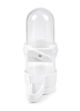 Кормушка-поилка lesko n061001 white для попугаев 90 мл с возможность делить подачу пластиковая