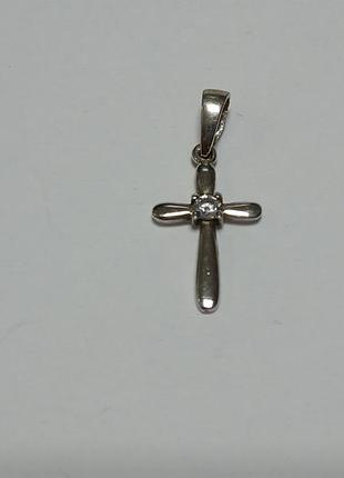 Серебряный крестик, длина 2 см