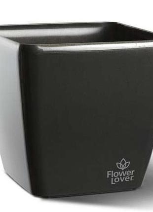 Вазон plastkon quadrato 22x22x21 flower lover антрацит