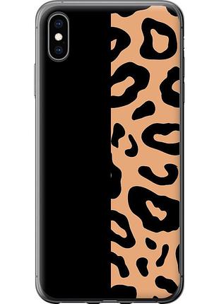 Чехол силиконовый на телефон iphone xs max пятна леопарда "4269u-1557-58250"