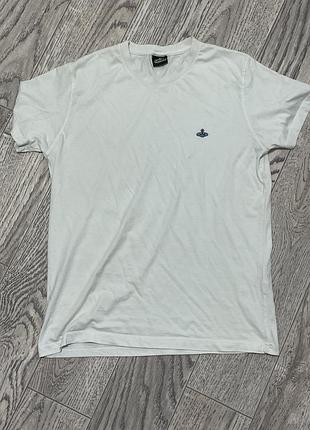 Базова футболка vivienne westwood у білому кольорі 🤍