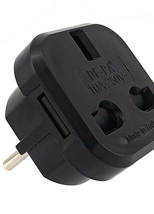 Переходник под английскую de-pa 10a (11108) чёрная modern home style