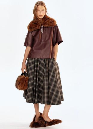 Спідниця в клітинку міді h&m edition
