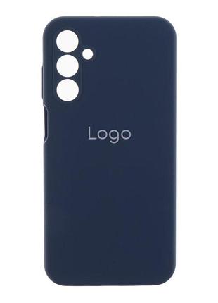 Чехол-накладка liquid silicone (aa) с защитой на камеру для samsung galaxy a05s dark blue