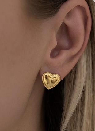 Серьги сердечки(ж) 2