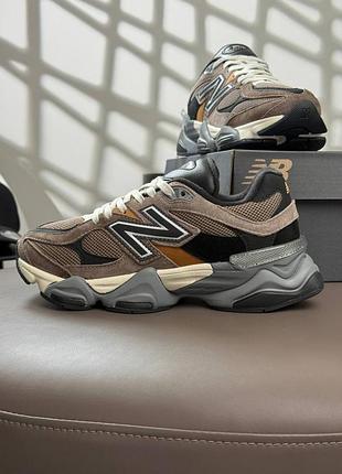 Женские кроссовки new balance 9060 brown grey black
