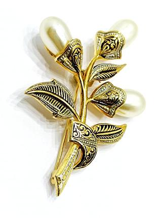 Брошка квітка  дамаскін (damascene) толедо іспанія
