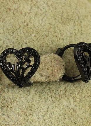 Серьги xuping jewelry зародыш любви блек ган 1.2 см love-shopping