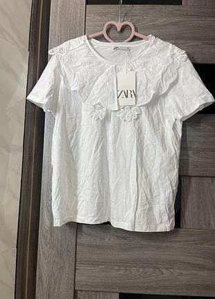 Футболка з коміром zara s-m