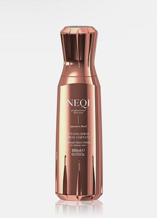 Neqi спрей для блиску та глибокого зволоження з термозахистом diamond glass ultimate styling spray 180 мл