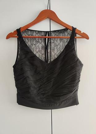 Zara basic кружевной топ размер s