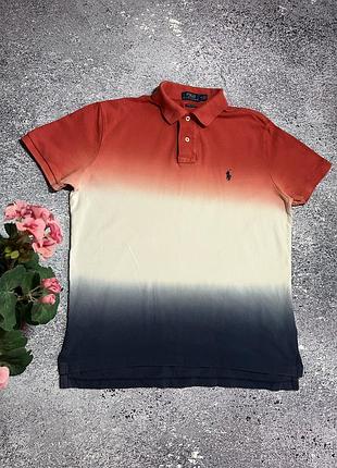 Різнокольорова преміальна футболка поло чоловіча polo ralph lauren (оригінал)