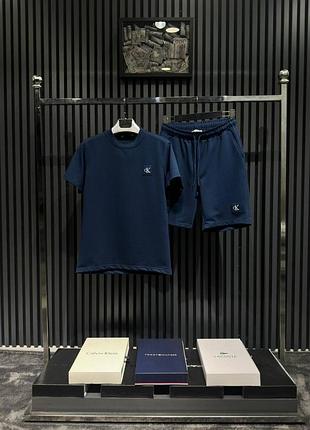 Мужской летний комплект calvin klein шорты футболка