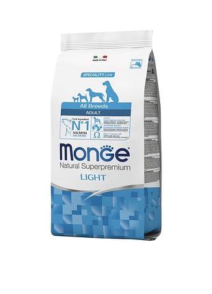 Корм monge speciality line dog adult all breeds light salmon and rice
