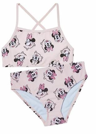 Роздільний купальник disney minnie mouse 2-4 роки (98 -104), 4-6 років (110-116), бежевий, персиковий