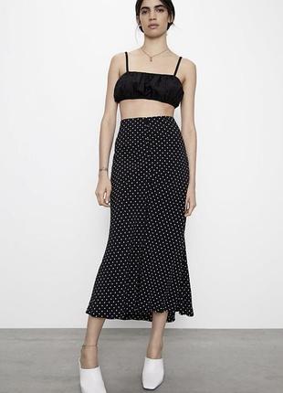 Юбка спідниця zara міді довжини