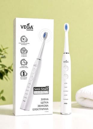 Vega vt-600b ультразвукова зубна щітка біла, 1 шт