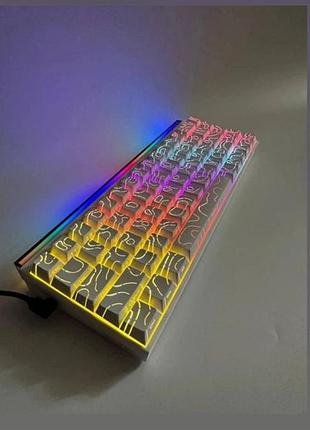 Ігрова клавіатура ajazz nk68 / red switch / white