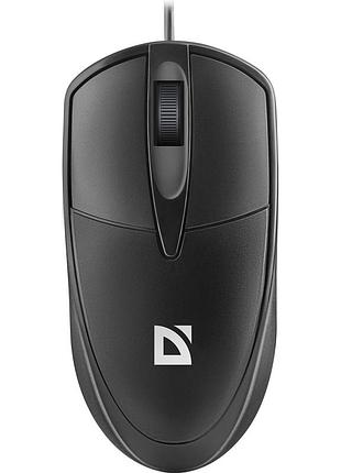 Миша defender trace mb-989 black, дротова, 1000 dpi, кабель 1.2 м