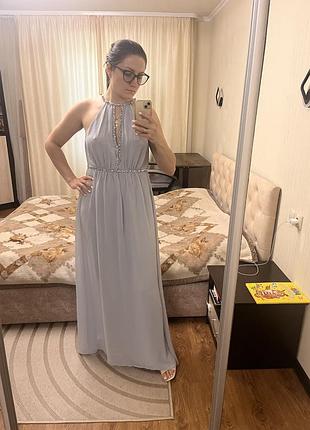 Сукня h&m 38 сіро-блакитна