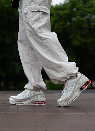 Мужские кроссовки nike shox ride 2 supreme white beige