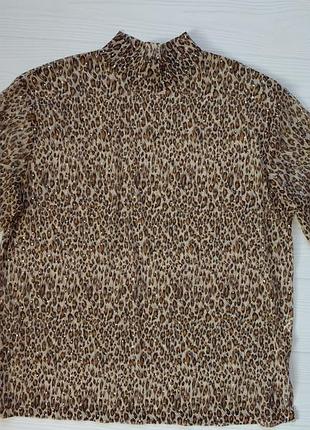 Леопардовая блузка сеточка 52-54р xl-xxl