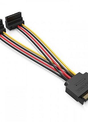 Кабель питания serial ata male - 2xsata female vention kdbbb черный