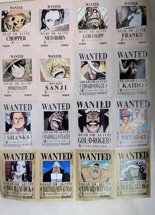 Стікери one piece wanted 64шт