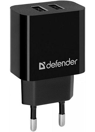 Зарядное устройство для defender upc-21 83581 2xusb 2.1a кабель microusb черный