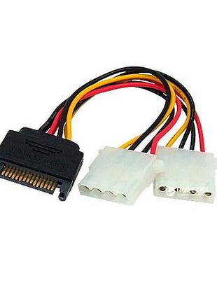 Кабель питания serial ata male - 2xata female value s0188 0.2м