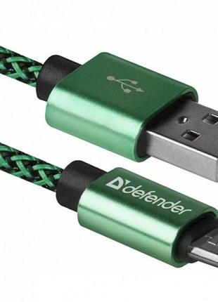 Кабель usb am-micro bm defender 87804 08-03t pro 1м зелений