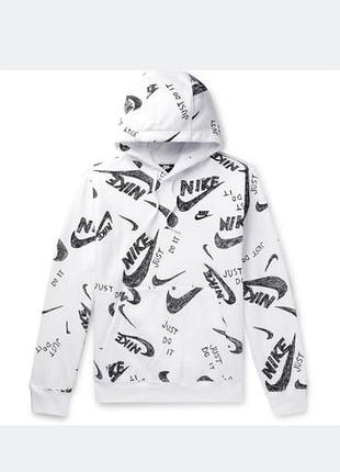 Nike nsw club hoodie po bb найк худі біла унісекс