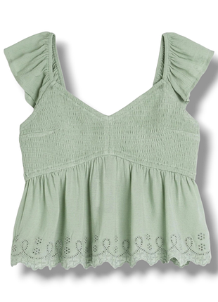 Натуральний топ в стилі baby doll від hollister.