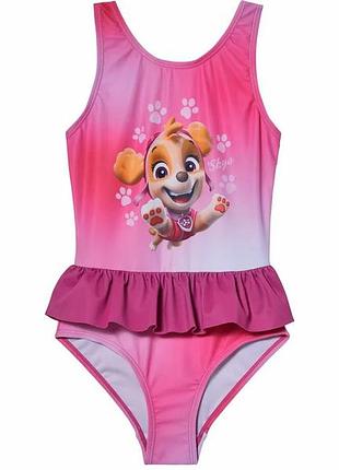 Слитный купальник для девочки nickelodeon paw patrol 4-6 лет (110-116) розовый