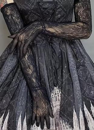 Довгі елегантні рукавички gothic lolita coquette фотосесія