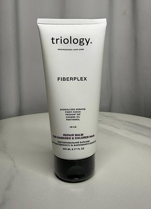 Відновлювальний бальзам для пошкодженого та фарбованого волосся fiberplex triology 200ml