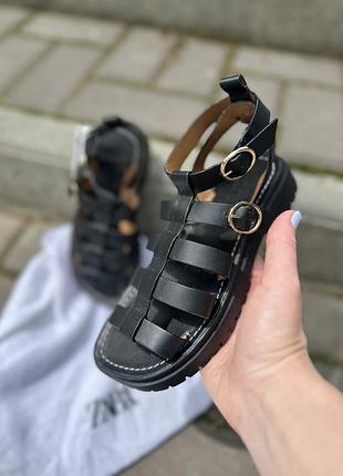 Босоножки zara кожа
