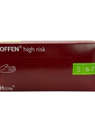 Перчатки латексные hoffen s синие