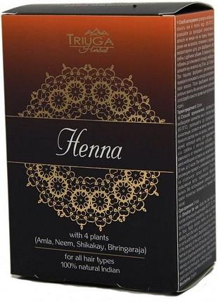 Хна аюрведическая triuga henna коричневая 100 г