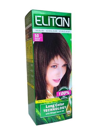 Крем-краска для волос elitan 50 темно-русый